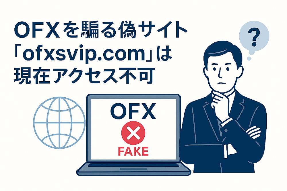 OFXを騙る偽サイト「ofxsvip.com」は現在アクセス不可
