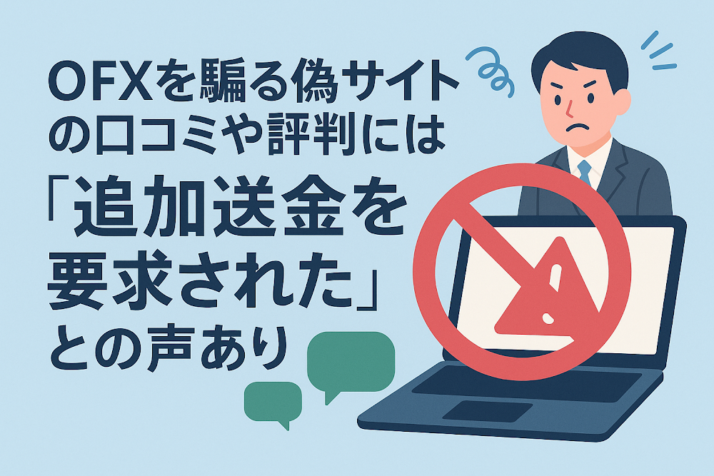 OFXを騙る偽サイトの口コミや評判には「追加送金を要求された」との声あり