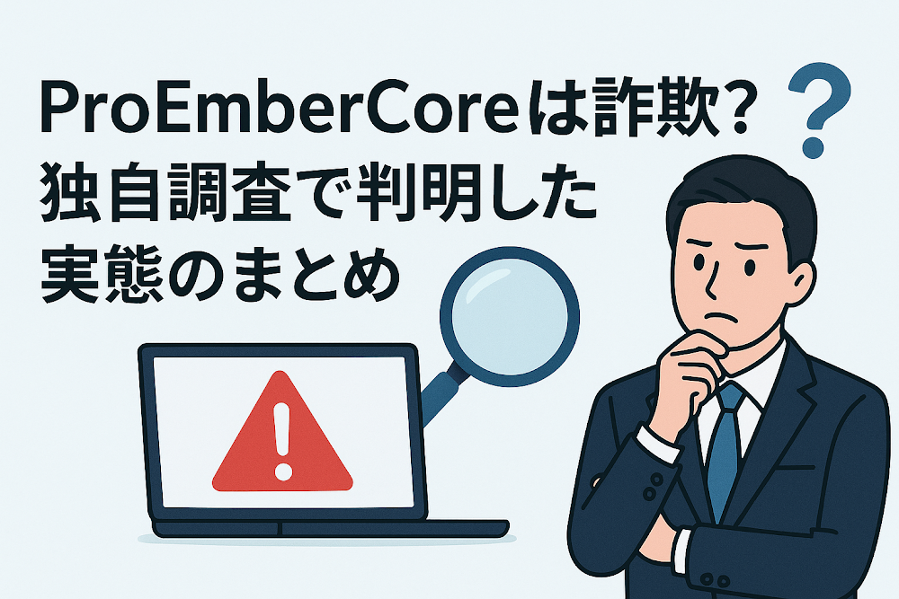 ProEmberCoreは詐欺?独自調査で判明した実態のまとめ