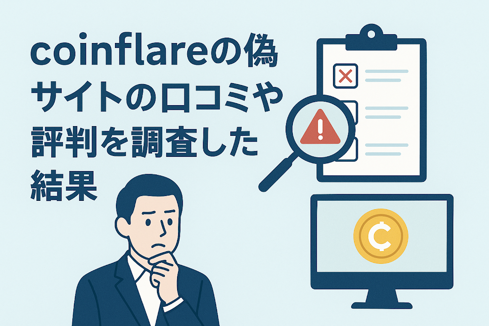 coinflareの偽サイトの口コミや評判を調査した結果
