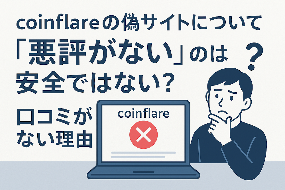 coinflareの偽サイトについて「悪評がない」のは安全ではない?口コミがない理由