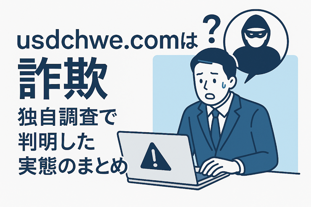 usdchwe.comは詐欺?独自調査で判明した実態のまとめ