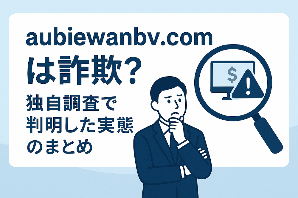 aubiewanbv.comは詐欺？独自調査で判明した実態のまとめ