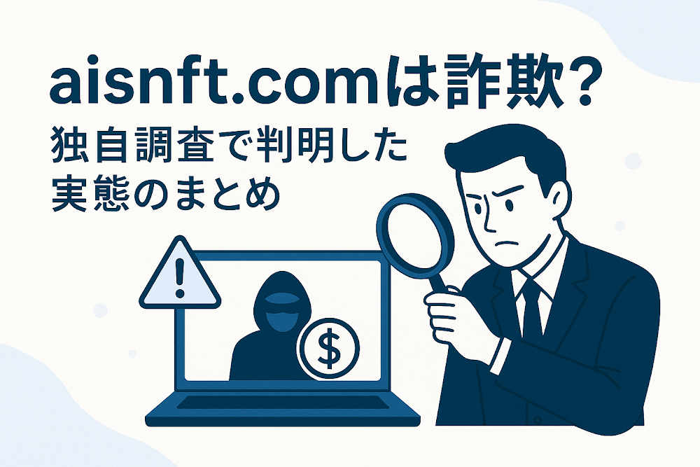 aisnft.comは詐欺?独自調査で判明した実態のまとめ