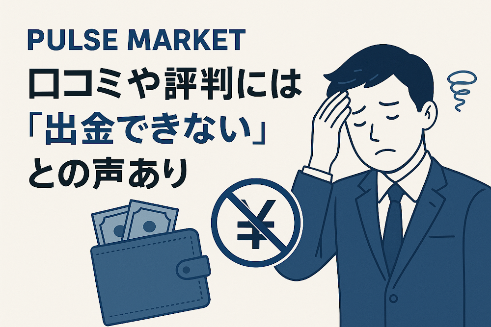 PULSE MARKETの口コミや評判には「出金できない」との声あり