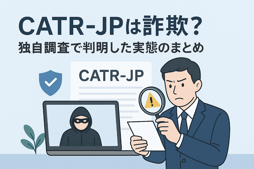 CATR-JPは詐欺？独自調査で判明した実態のまとめ