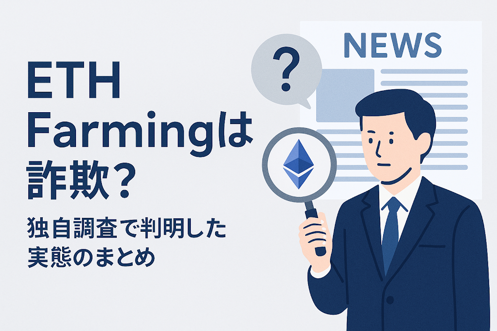 ETH Farmingは詐欺？独自調査で判明した実態のまとめ