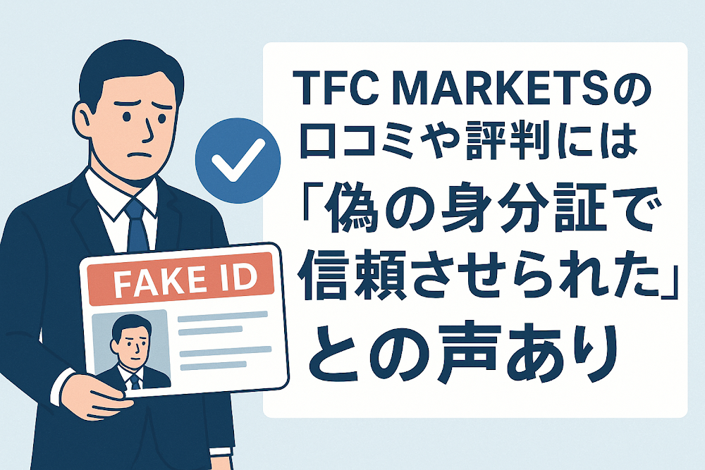 TFC MARKETSの口コミや評判には「偽の身分証で信頼させられた」との声あり