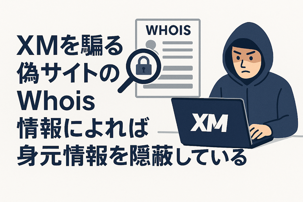 XMを騙る偽サイトのWhois情報によれば身元情報を隠蔽している