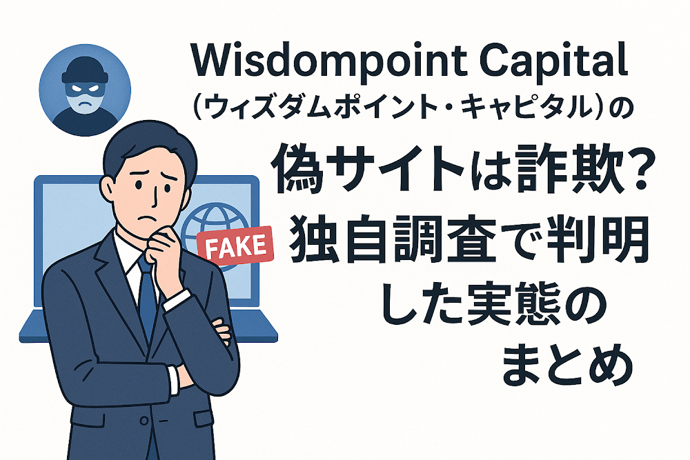 Wisdompoint Capital（ウィズダムポイント・キャピタル）の偽サイトは詐欺？独自調査で判明した実態のまとめ