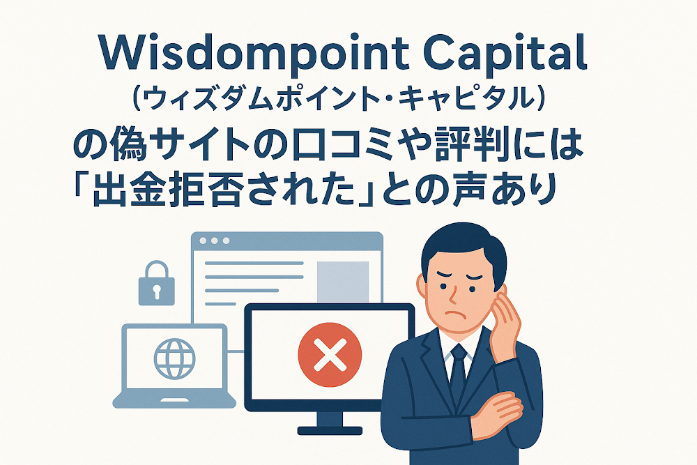 Wisdompoint Capital（ウィズダムポイント・キャピタル）の偽サイトの口コミや評判には「出金拒否された」との声あり
