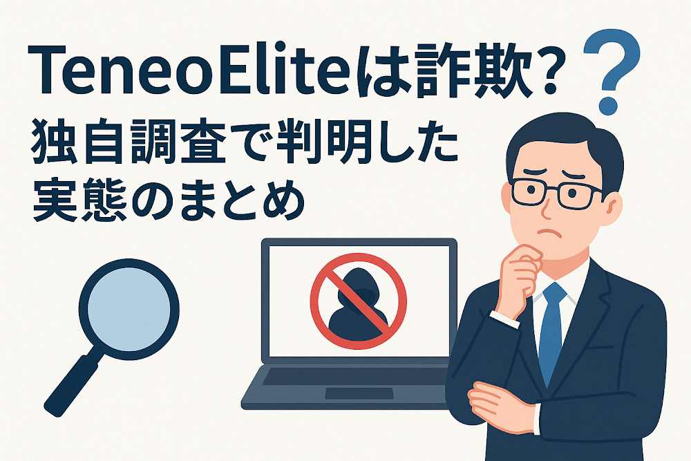 TeneoEliteは詐欺？独自調査で判明した実態のまとめ
