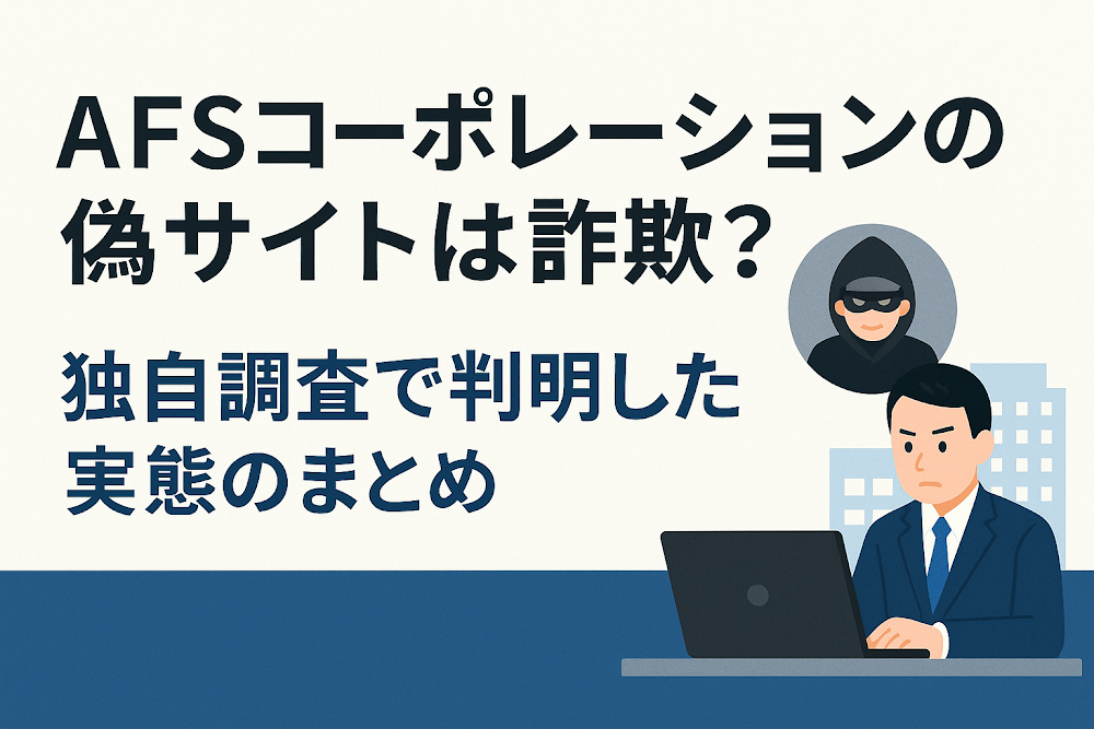 AFSコーポレーションの偽サイトは詐欺？独自調査で判明した実態のまとめ