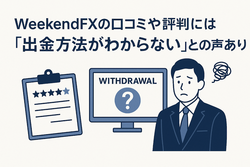 WeekendFXの口コミや評判には「出金方法がわからない」との声あり
