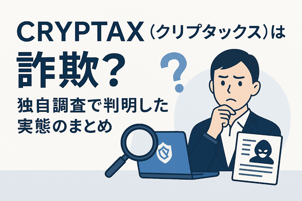 CRYPTAX（クリプタックス）は詐欺？独自調査で判明した実態のまとめ