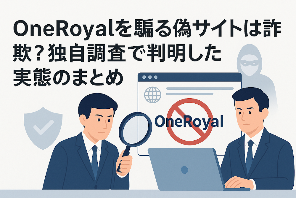 OneRoyalを騙る偽サイトは詐欺?独自調査で判明した実態のまとめ