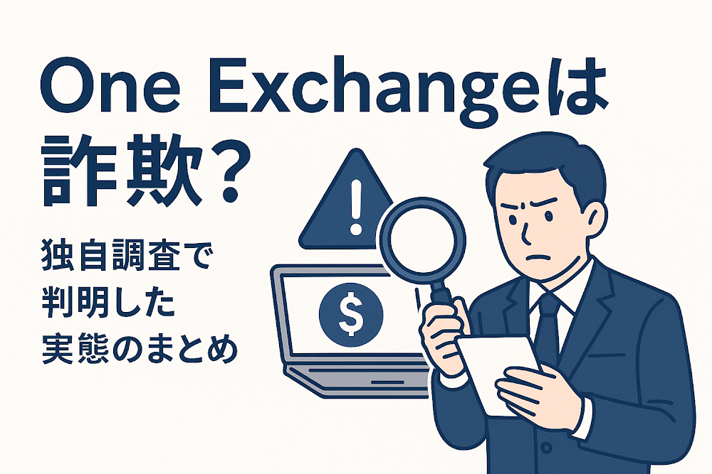 One Exchangeは詐欺?独自調査で判明した実態のまとめ