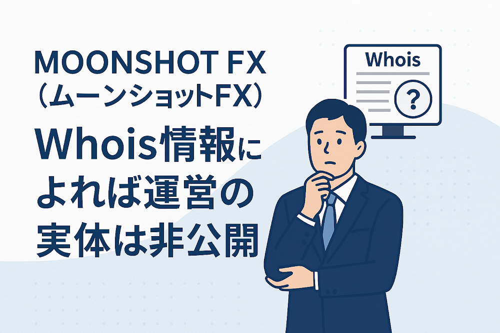 MOONSHOT FX(ムーンショットFX)のWhois情報によれば運営の実体は非公開