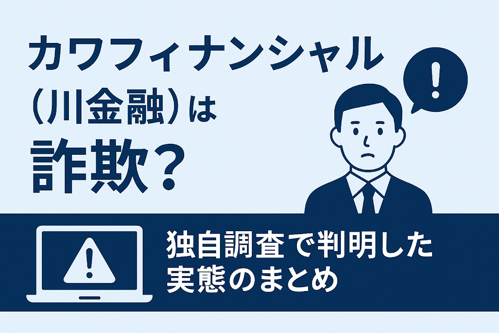 カワフィナンシャル（川金融）は詐欺？独自調査で判明した実態のまとめ