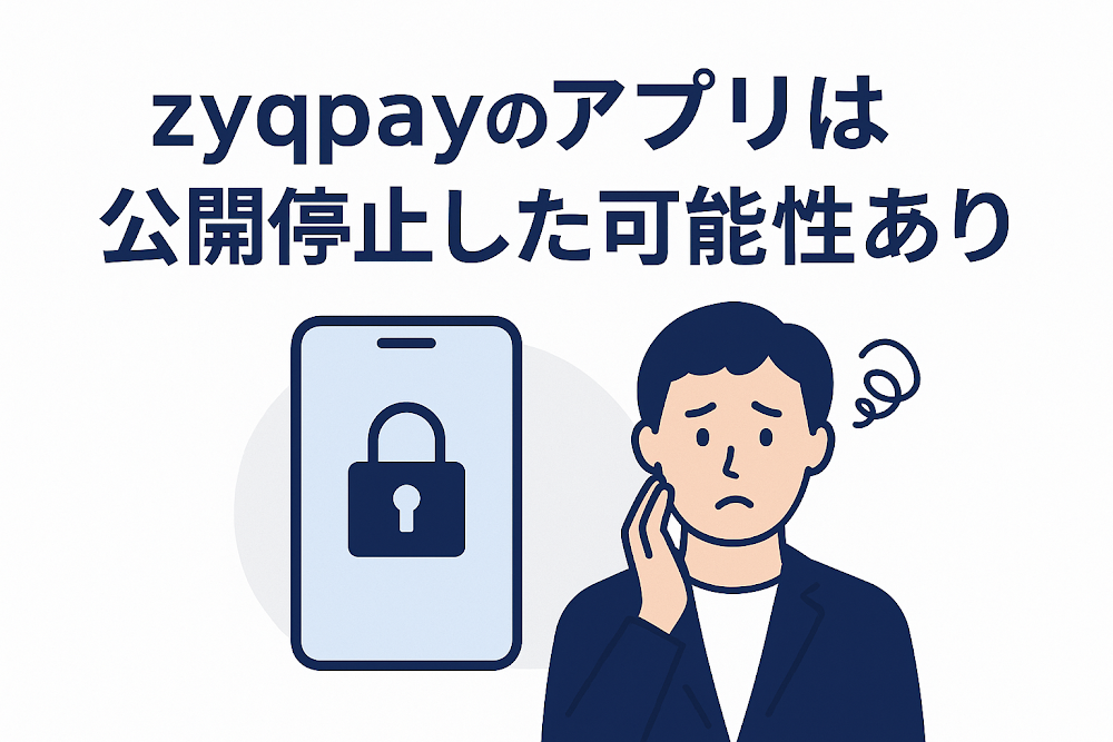 zyqpayのアプリは公開停止した可能性あり
