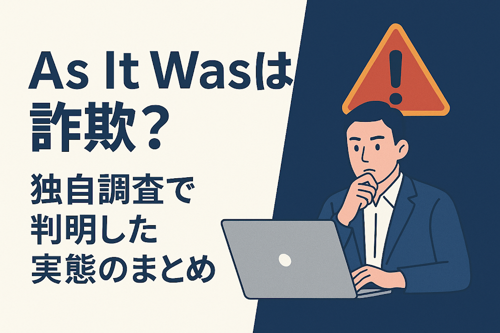 As It Wasは詐欺?独自調査で判明した実態のまとめ
