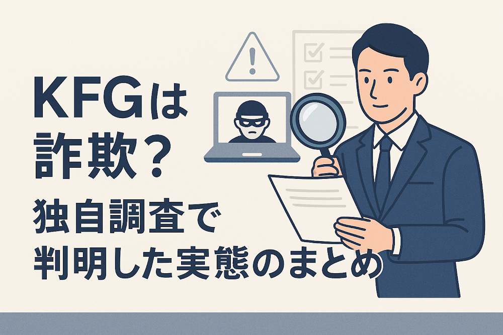 KFGは詐欺？独自調査で判明した実態のまとめ