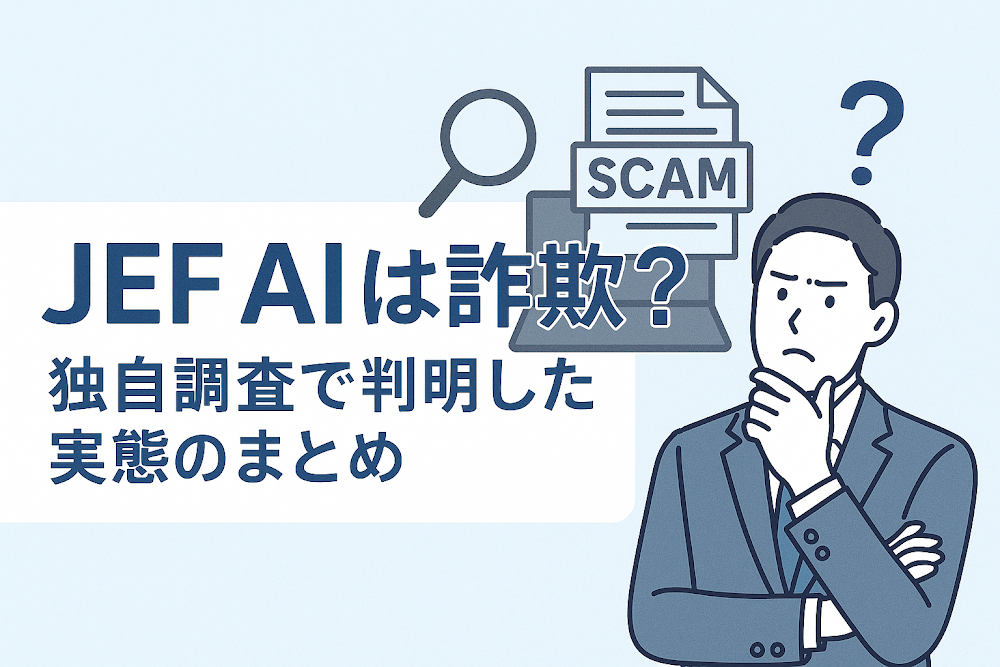 JEF AIは詐欺?独自調査で判明した実態のまとめ