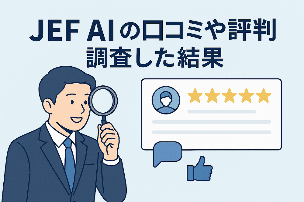 JEF AIの口コミや評判を調査した結果