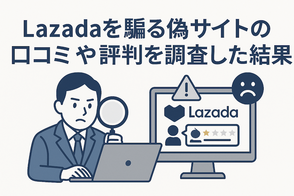 Lazadaを騙る偽サイトの口コミや評判を調査した結果