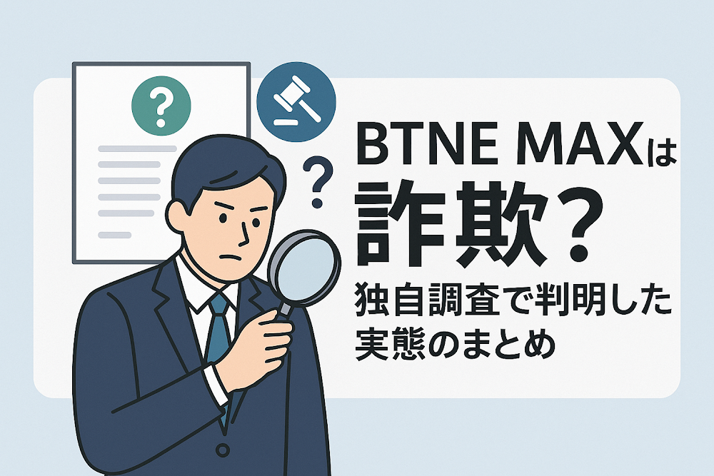 BTNE MAXは詐欺?独自調査で判明した実態のまとめ