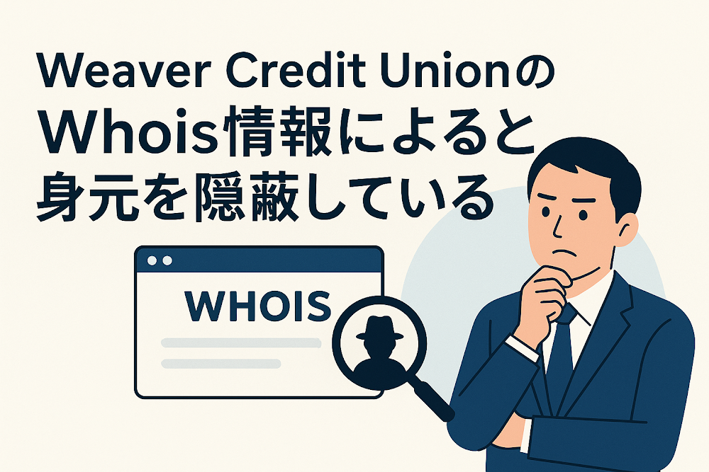 Weaver Credit UnionのWhois情報によると身元を隠蔽している