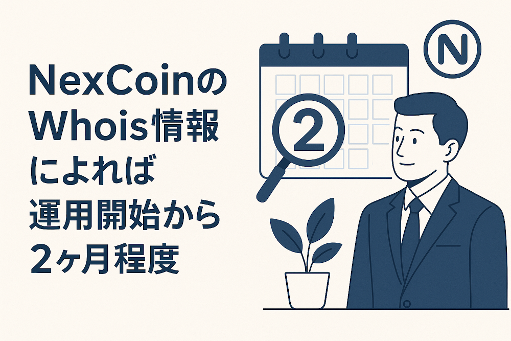 NexCoinのWhois情報によれば運用開始から2ヶ月程度