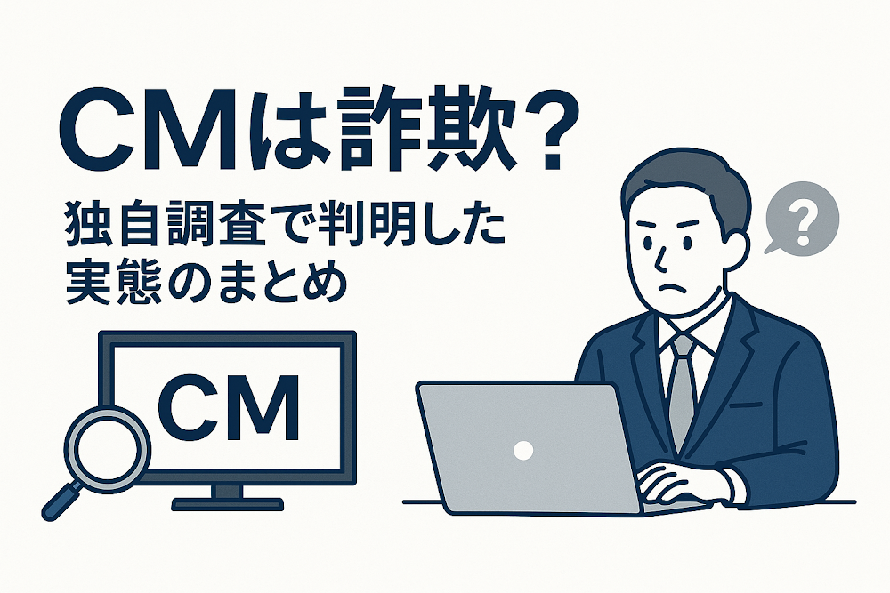CMは詐欺?独自調査で判明した実態のまとめ