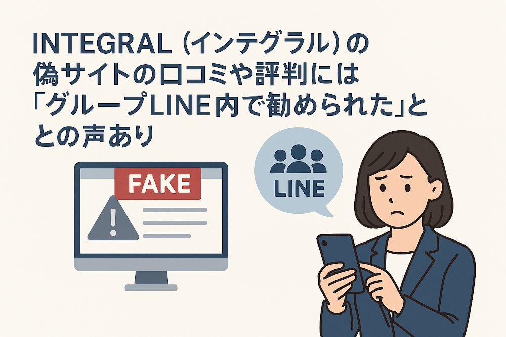 INTEGRAL(インテグラル)の偽サイトの口コミや評判には「グループLINE内で勧められた」との声あり
