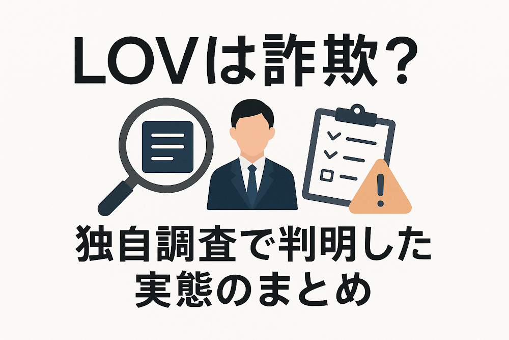 LOVは詐欺?独自調査で判明した実態のまとめ