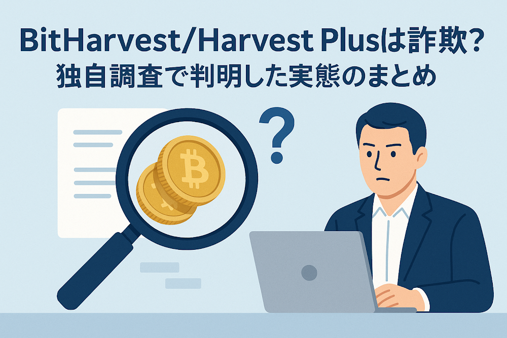 BitHarvest（Harvest Plus）は詐欺？独自調査で判明した実態のまとめ