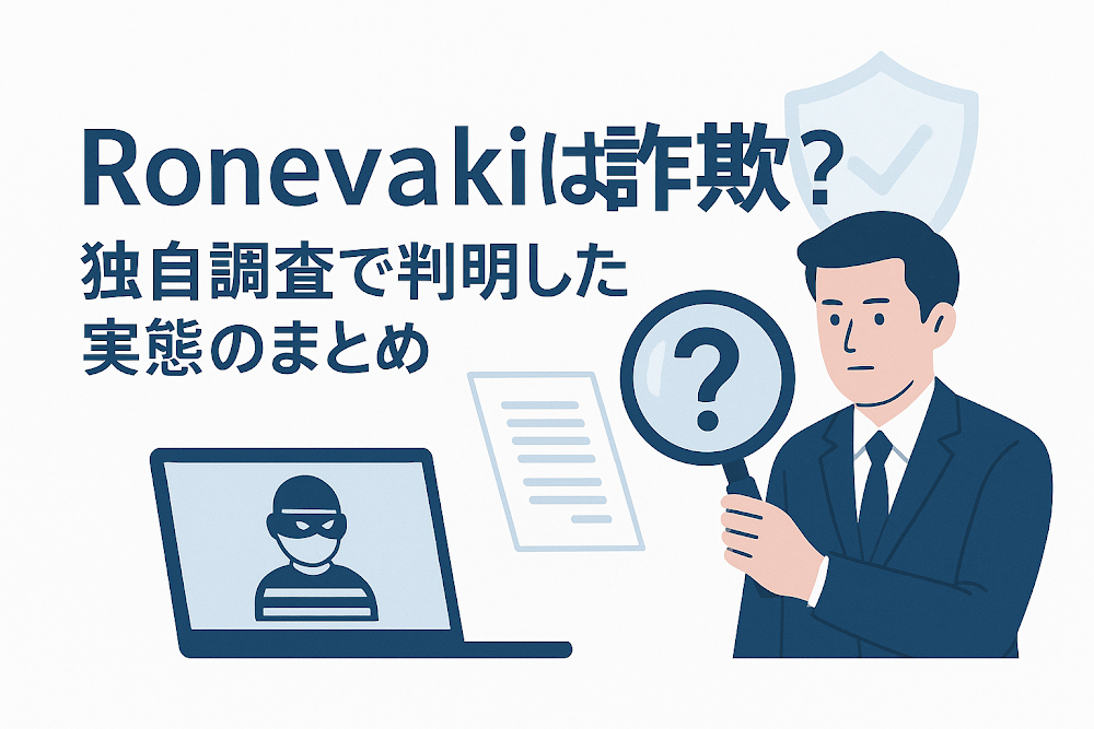 Ronevakiは詐欺?独自調査で判明した実態のまとめ