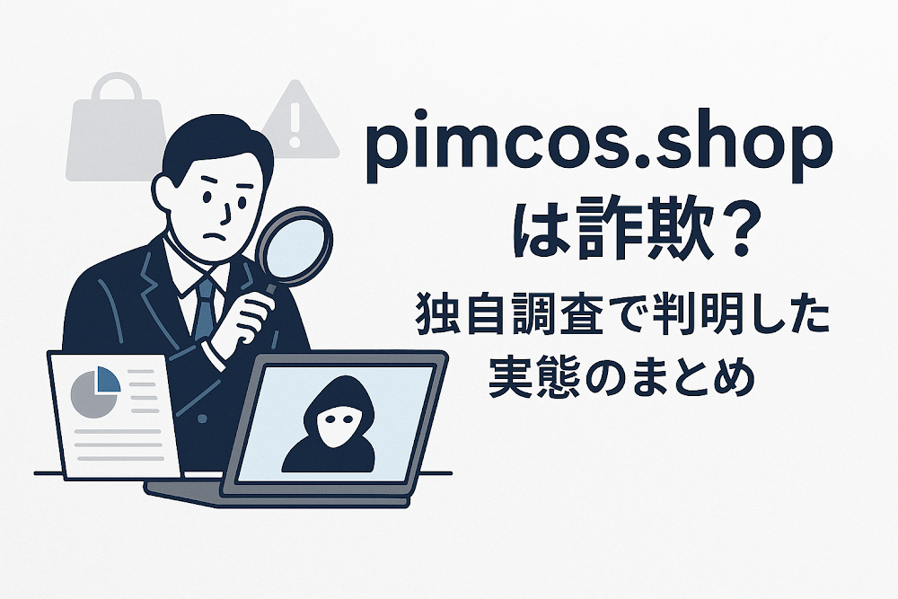 pimcos.shopは詐欺?独自調査で判明した実態のまとめ