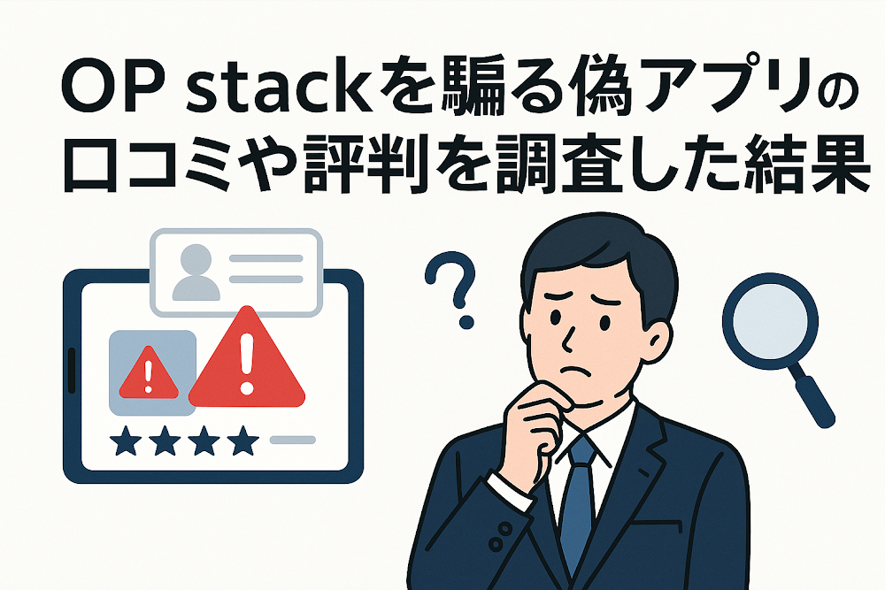 OP stackを騙る偽アプリの口コミや評判を調査した結果