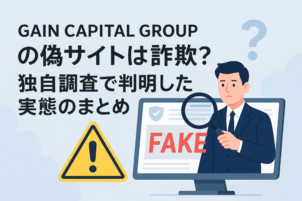 GAIN CAPITAL GROUPの偽サイトは詐欺?独自調査で判明した実態のまとめ