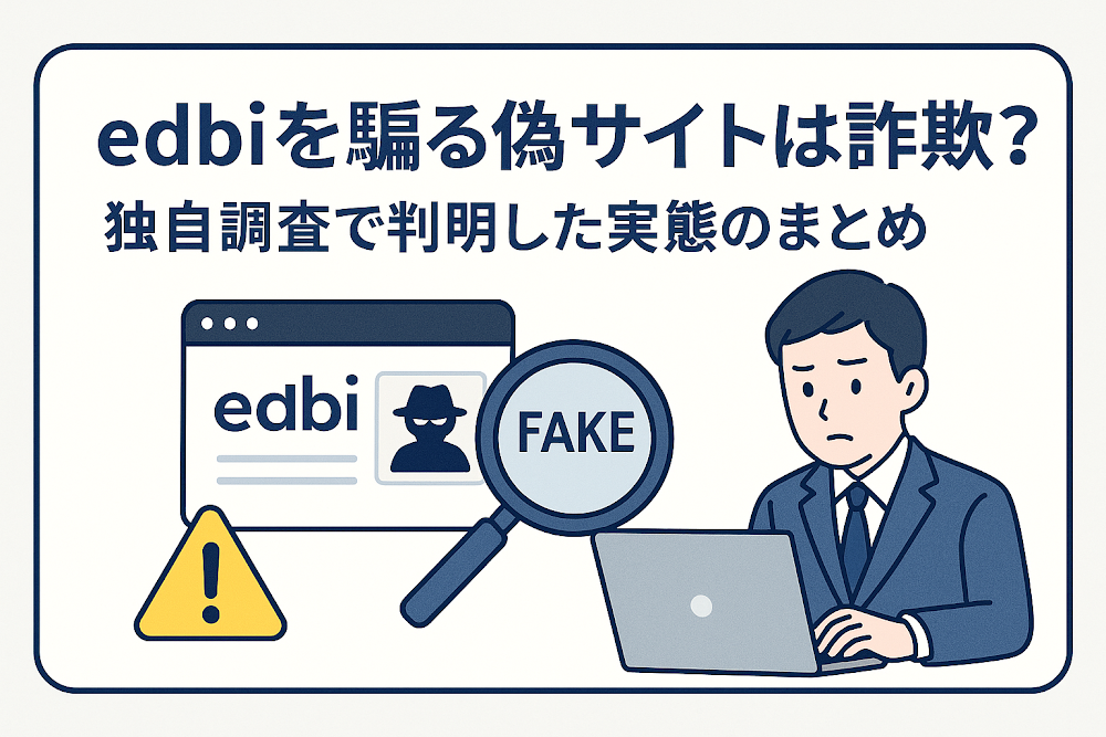 edbiを騙る偽サイトは詐欺?独自調査で判明した実態のまとめ