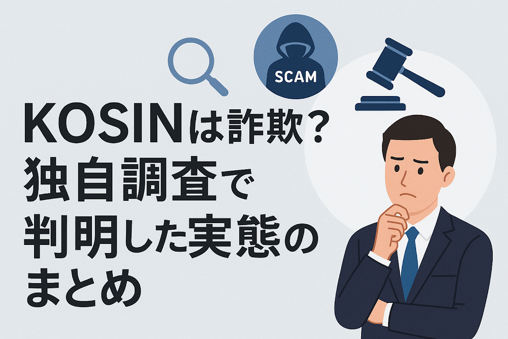 KOSINは詐欺?独自調査で判明した実態のまとめ