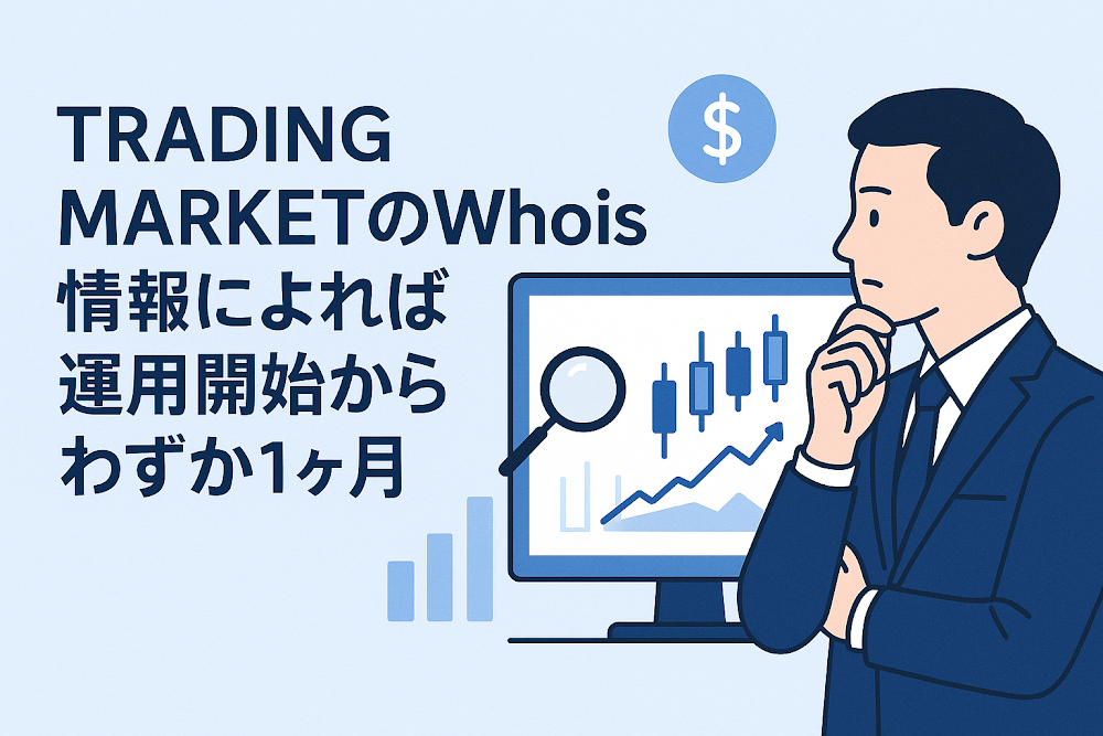 TRADING MARKET(tradingmarket.pro)のWhois情報によれば運用開始からわずか1ヶ月