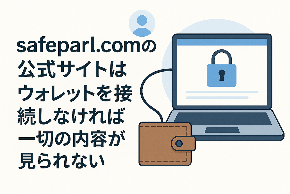 safeparl.comの公式サイトはウォレットを接続しなければ一切の内容が見られない