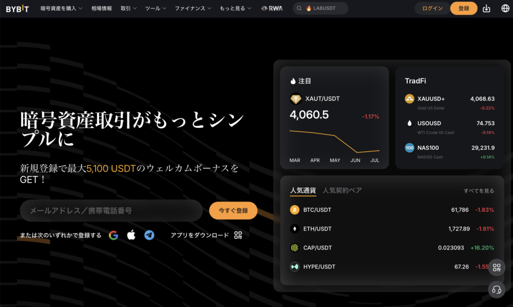 正規のBYBIT