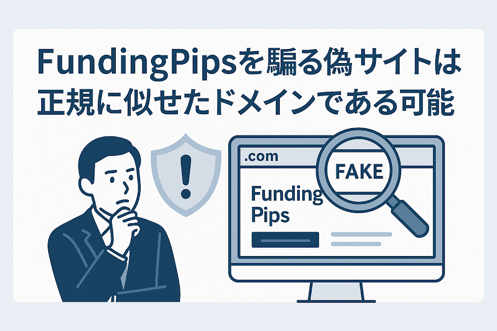 FundingPipsを騙る偽サイトは正規に似せたドメインである可能性