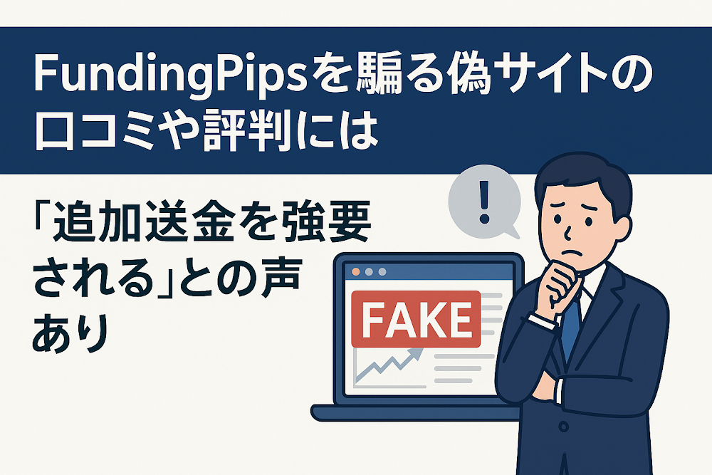 FundingPipsを騙る偽サイトの口コミや評判には「追加送金を強要される」との声あり