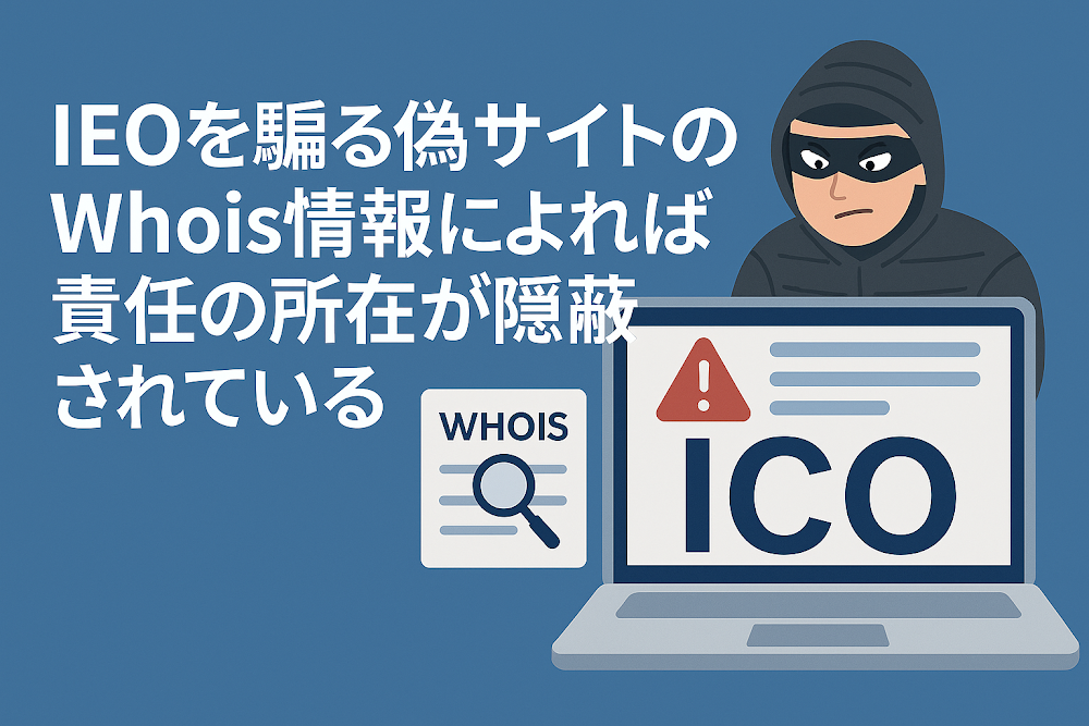 IEOを騙る偽サイトのWhois情報によれば責任の所在が隠蔽されている