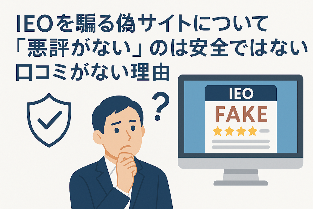 IEOを騙る偽サイトについて「悪評がない」のは安全ではない?口コミがない理由