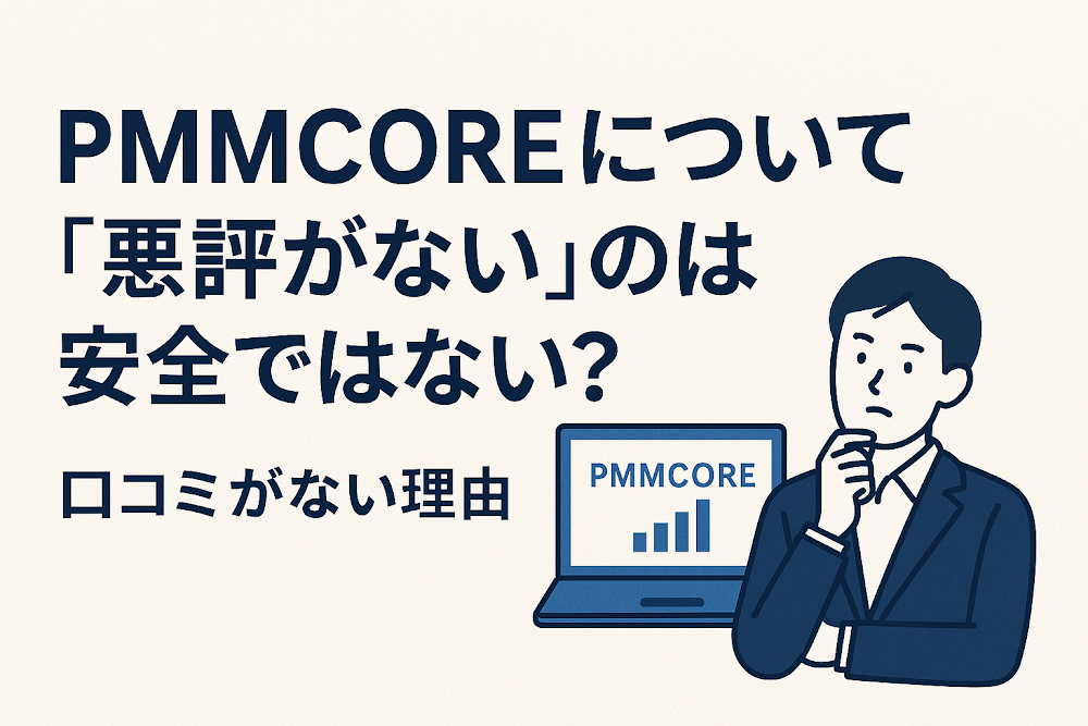 PMMCOREについて「悪評がない」のは安全ではない?口コミがない理由